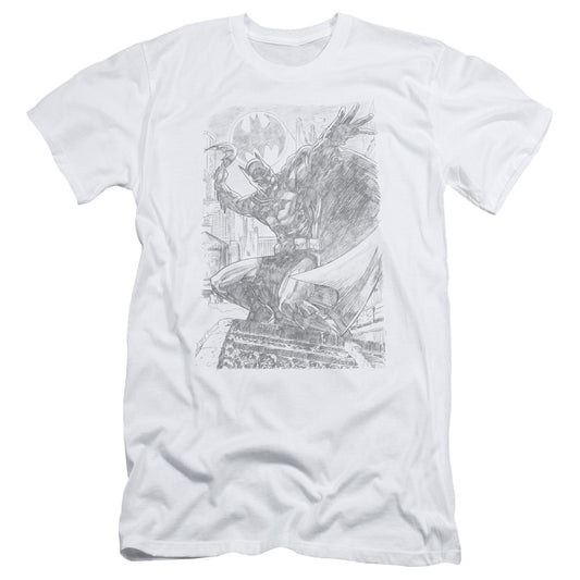 Batman - Pencil Batarang Throw - Short Sleeve Adult 30/1 - White T-shirt