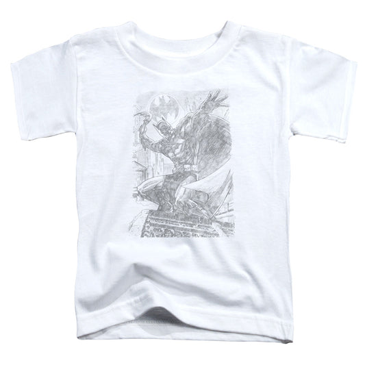 Batman - Pencil Batarang Throw - Short Sleeve Toddler Tee - White T-shirt