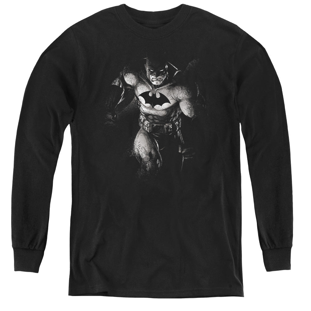 Batman - Materialized - Youth Long Sleeve Tee - Black
