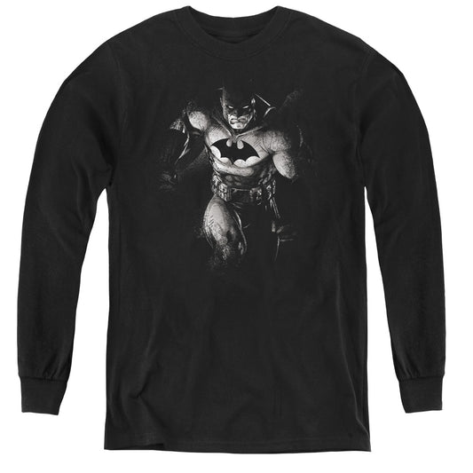 Batman - Materialized - Youth Long Sleeve Tee - Black