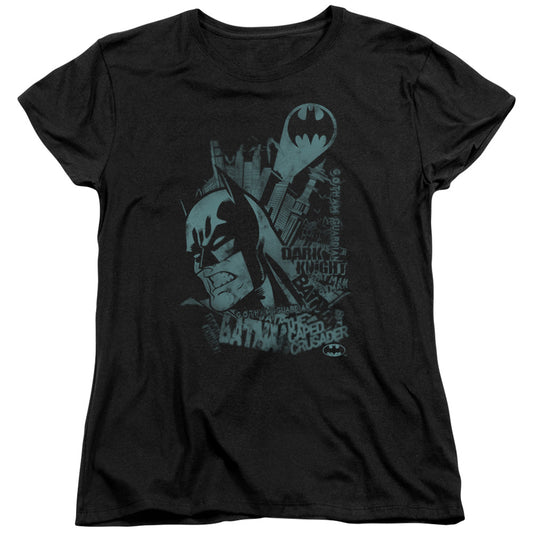BATMAN GRITTED TEETH - S/S WOMENS TEE - BLACK T-Shirt