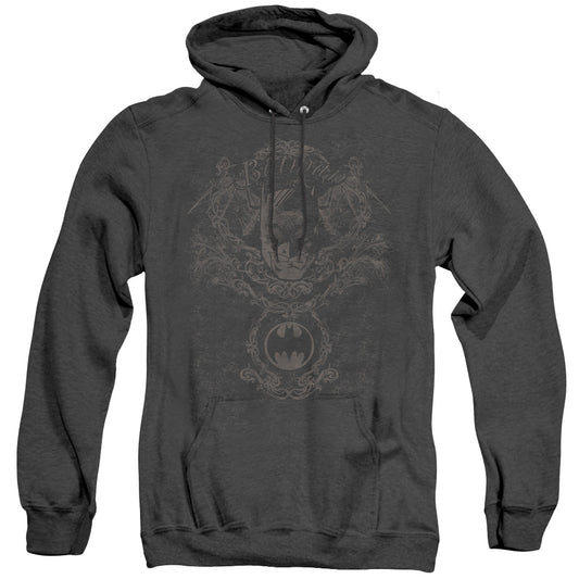 Batman - Dark Knight Heraldry - Adult Heather Hoodie - Black