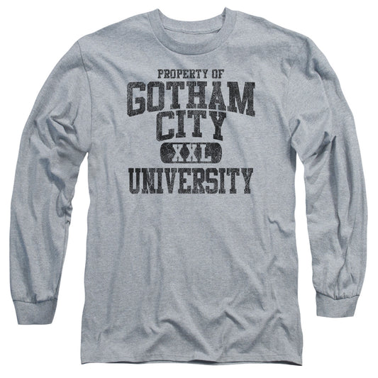 Batman - Property Of Gcu - Long Sleeve Adult 18/1 - Athletic Heather T-shirt