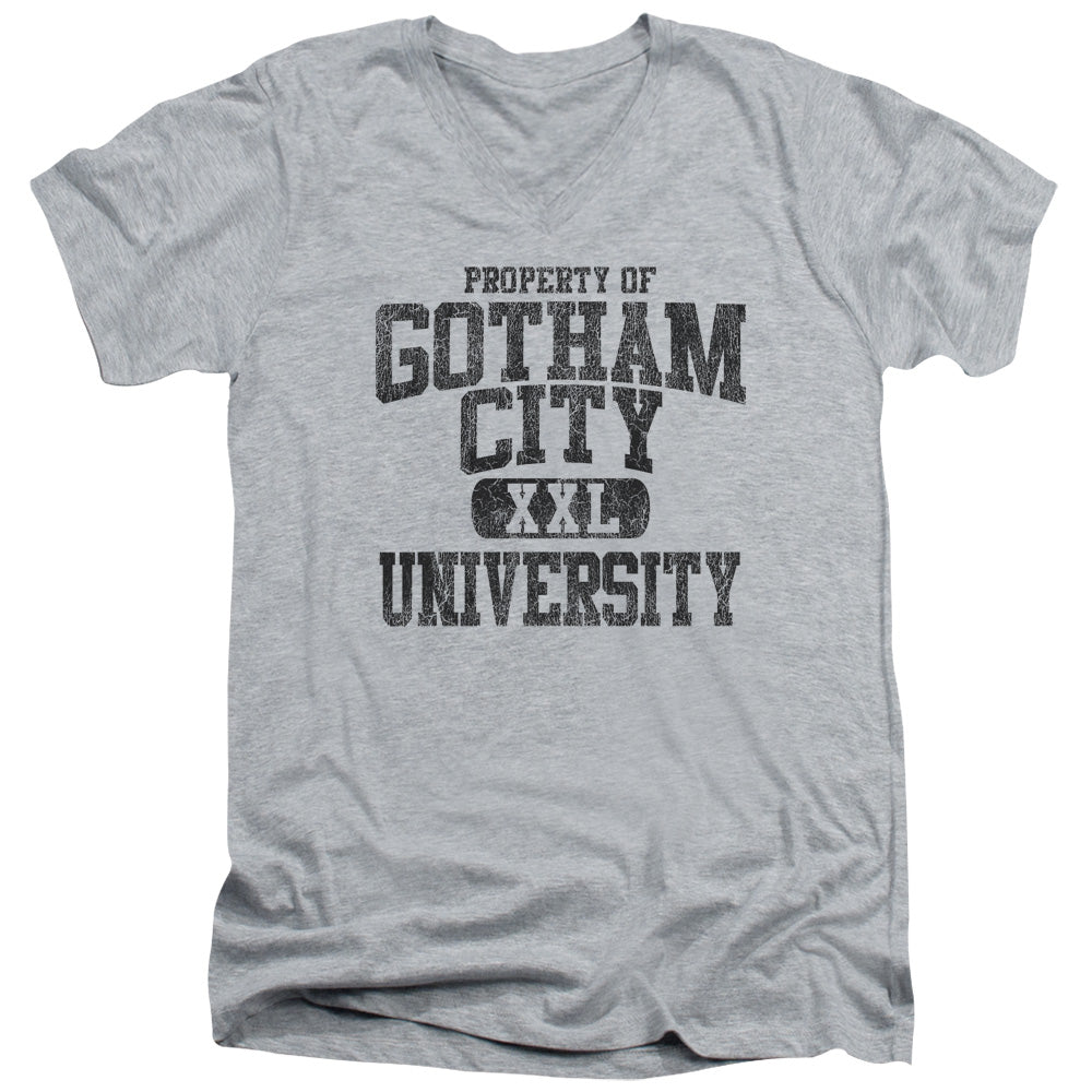 Batman - Property Of Gcu - Short Sleeve Adult V-neck - Athletic Heather T-shirt