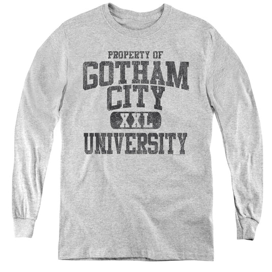 Batman - Property Of Gcu - Youth Long Sleeve Tee - Athletic Heather