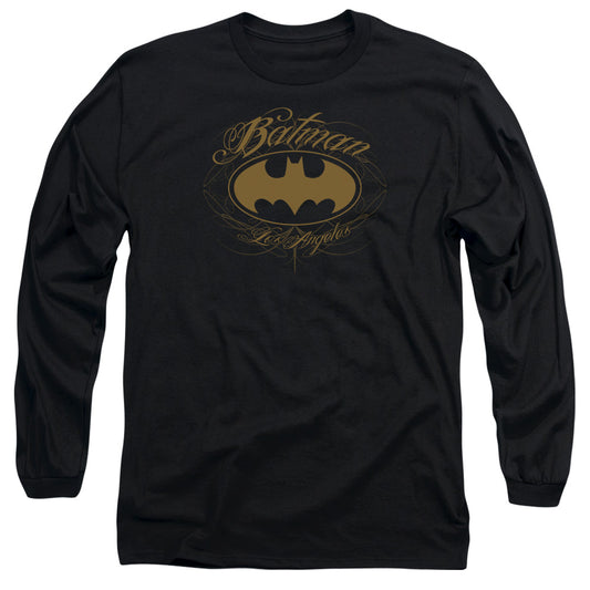 Batman - Batman La - Long Sleeve Adult 18/1 - Black T-shirt