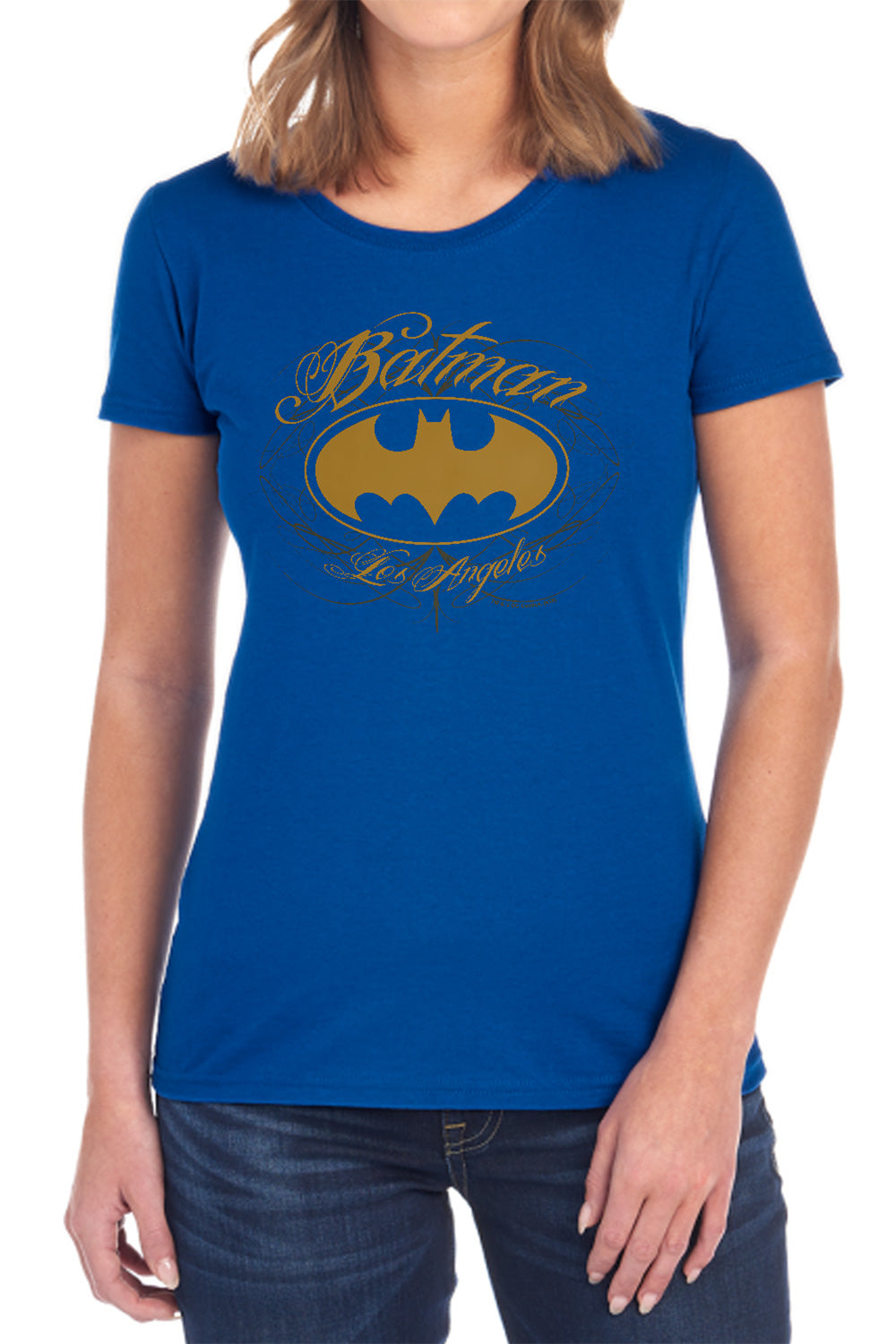 Batman - Batman La - Short Sleeve Womens Tee - Black T-shirt