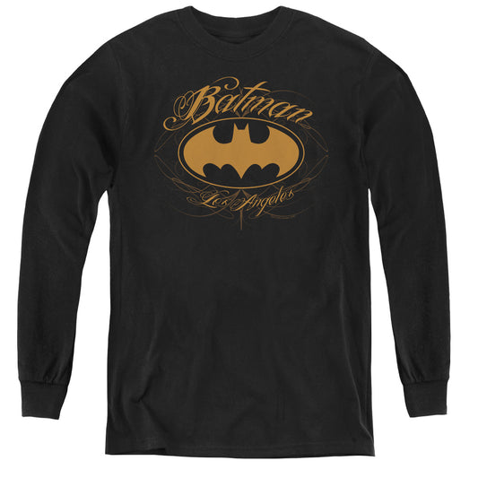 Batman Batman La - Youth Long Sleeve Tee - Black