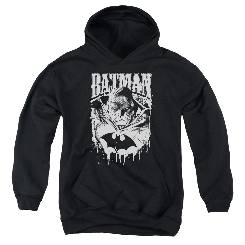 Batman - Bat Metal - Youth Pull-over Hoodie - Black