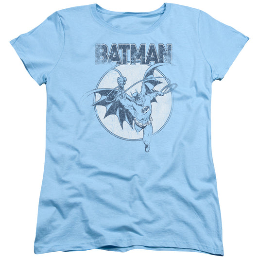 BATMAN SWINGING BAT - S/S WOMENS TEE - LIGHT BLUE T-Shirt