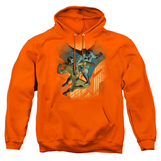 Batman - Batman Vs Catman - Adult Pull-over Hoodie - Orange