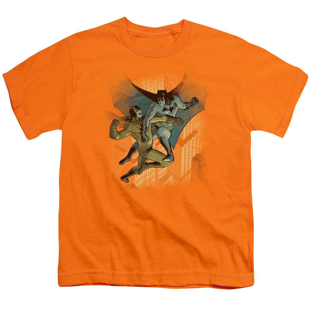 Batman - Batman Vs Catman - Short Sleeve Youth 18/1 - Orange T-shirt