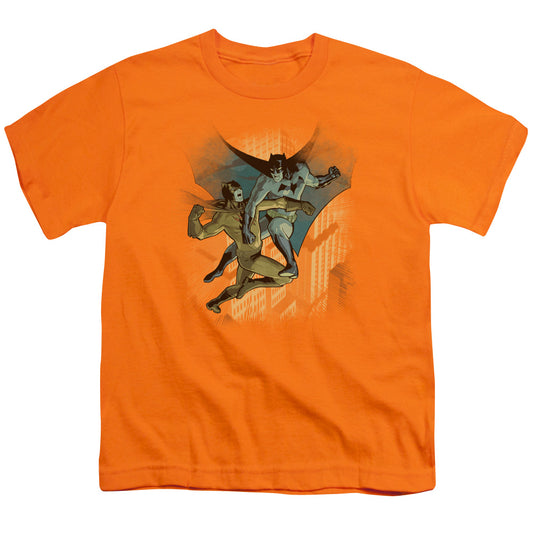 Batman - Batman Vs Catman - Short Sleeve Youth 18/1 - Orange T-shirt