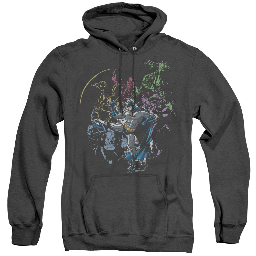 Batman - Surrounded - Adult Heather Hoodie - Black