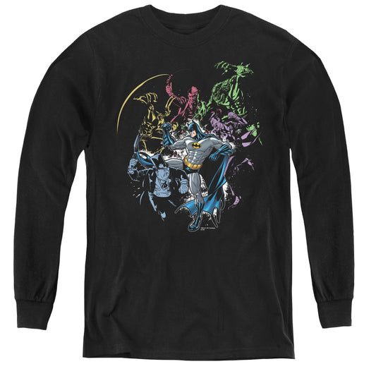 Batman - Surrounded - Youth Long Sleeve Tee - Black