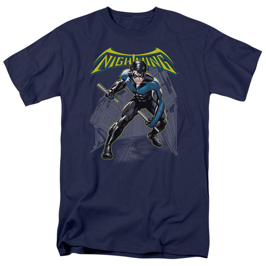 Batman - Nightwing - Short Sleeve Adult 18/1 - Navy T-shirt