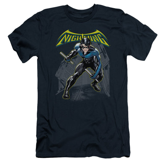 Batman - Nightwing - Short Sleeve Adult 30/1 - Navy T-shirt