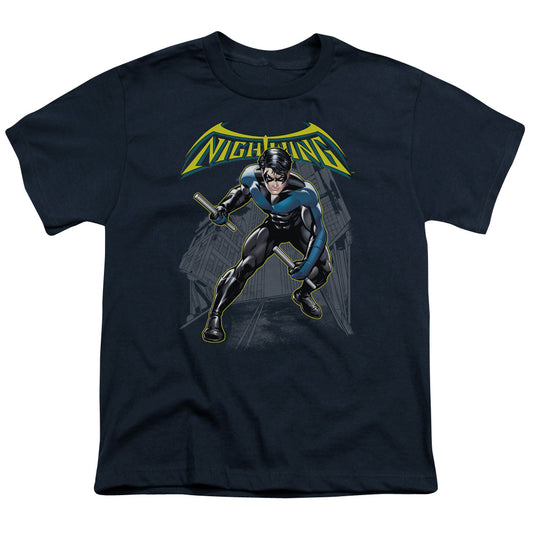 Batman - Nightwing - Short Sleeve Youth 18/1 - Navy T-shirt