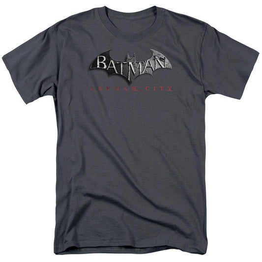 Arkham City - Logo - Short Sleeve Adult 18/1 - Charcoal T-shirt