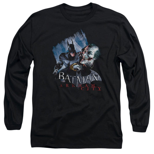Arkham City - Jokes On You! - Long Sleeve Adult 18/1 - Black T-shirt