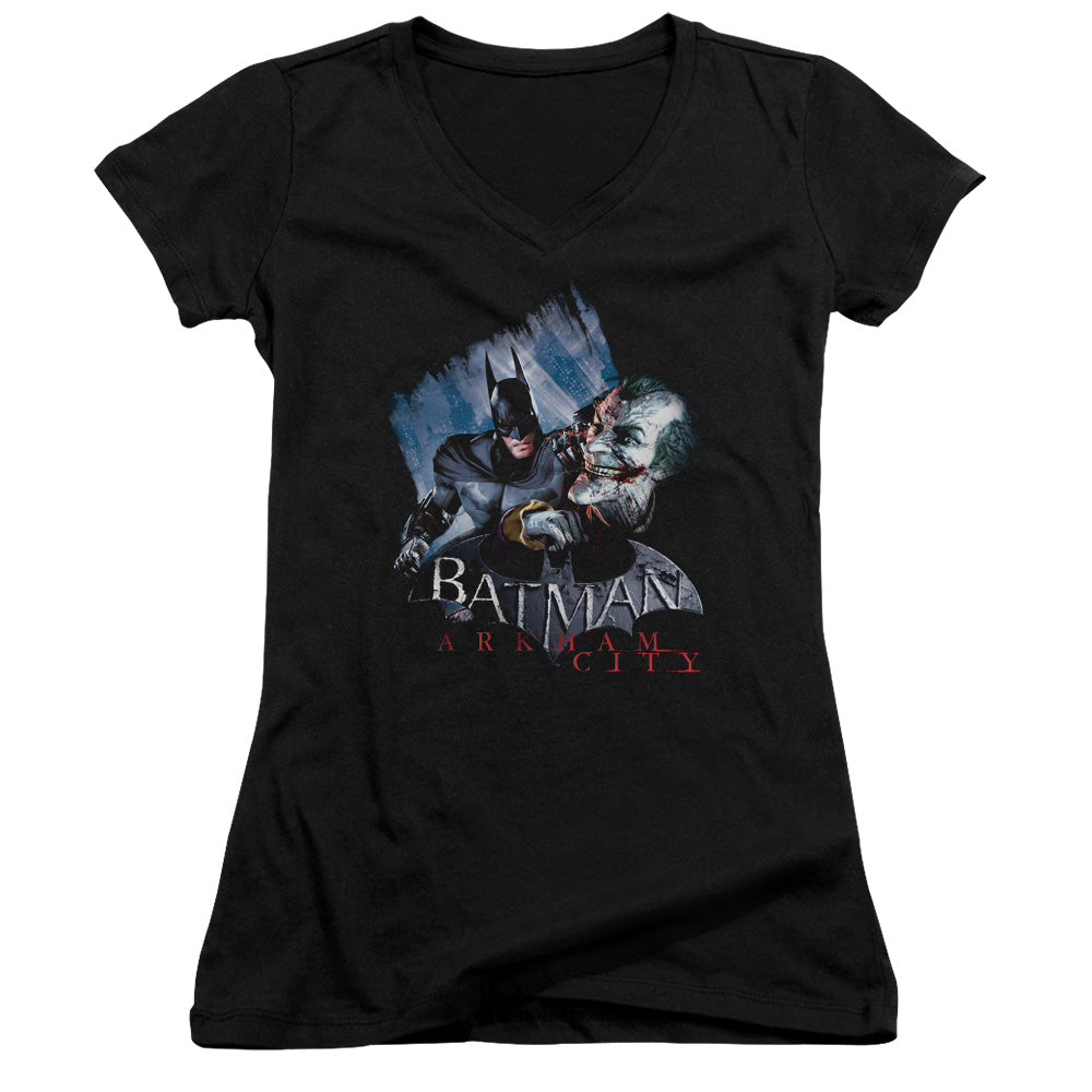 Arkham City - Jokes On You! - Junior V-neck - Black