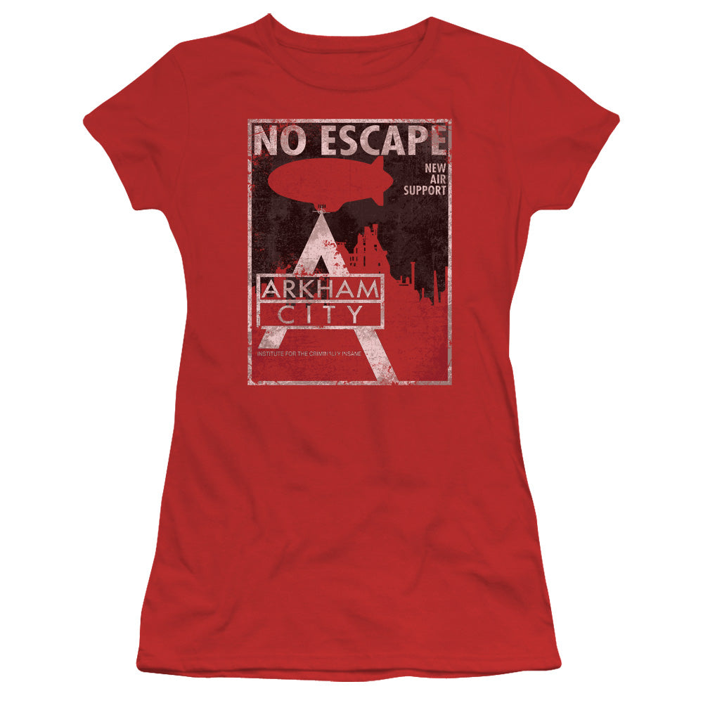 Arkham City - No Escape - Short Sleeve Junior Sheer - Red T-shirt