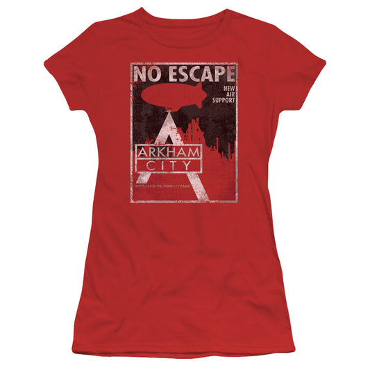 Arkham City - No Escape - Short Sleeve Junior Sheer - Red T-shirt