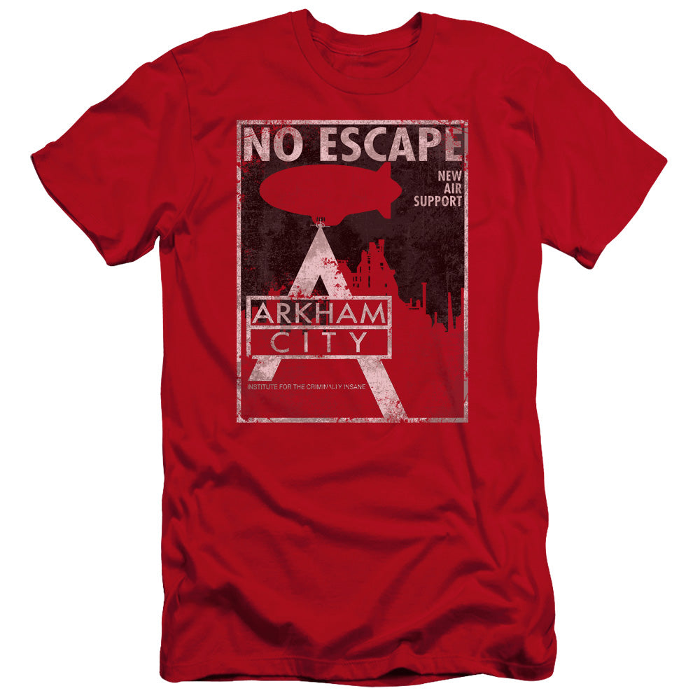 Arkham City - No Escape-premuim Canvas Adult Slim Fit 30/1 - Red