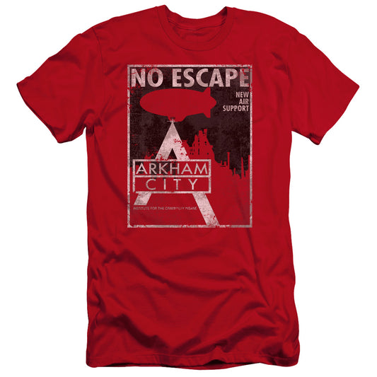 Arkham City - No Escape-premuim Canvas Adult Slim Fit 30/1 - Red