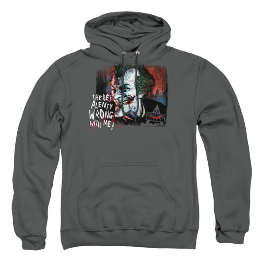 Arkham City - Plenty Wrong - Adult Pull-over Hoodie - Charcoal