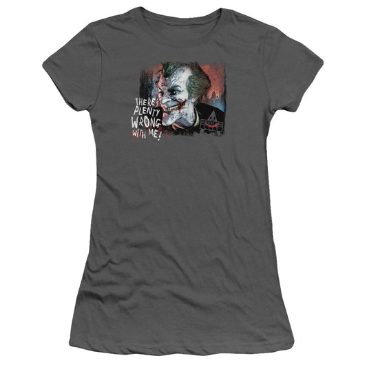 Arkham City - Plenty Wrong - Short Sleeve Junior Sheer - Charcoal T-shirt