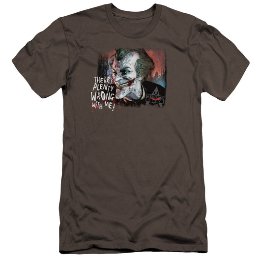 Arkham City - Plenty Wrong-premuim Canvas Adult Slim Fit 30/1 - Charcoal