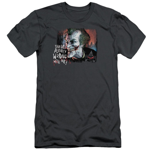 Arkham City - Plenty Wrong - Short Sleeve Adult 30/1 - Charcoal T-shirt