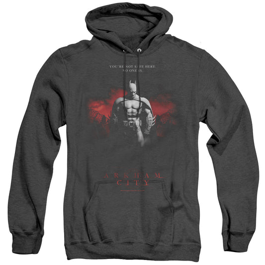Arkham City - Standing Strong - Adult Heather Hoodie - Black