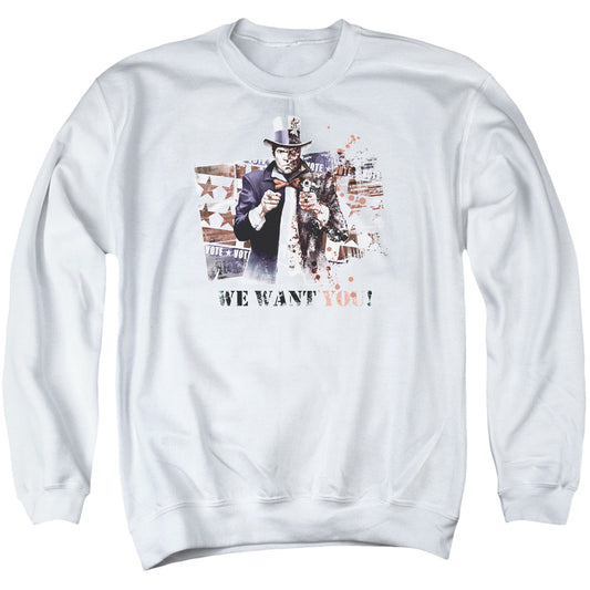 Arkham City - We Want You - Adult Crewneck Sweatshirt - White