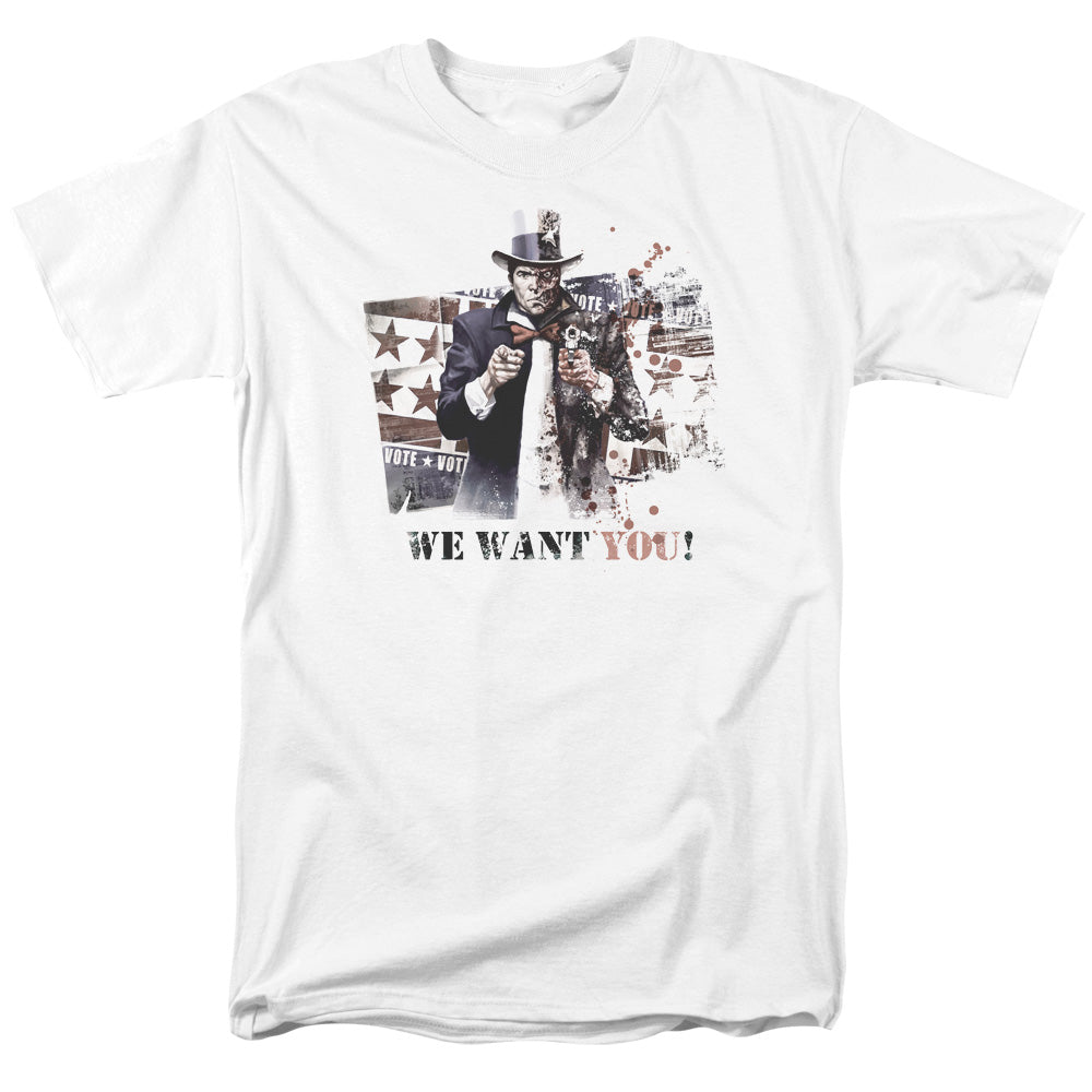 Arkham City - We Want You - Short Sleeve Adult 18/1 - White T-shirt