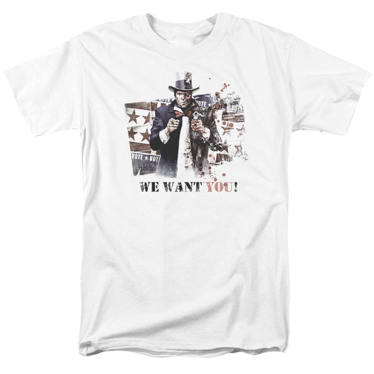Arkham City - We Want You - Short Sleeve Adult 18/1 - White T-shirt