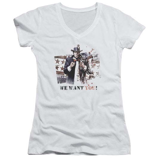 Arkham City - We Want You - Junior V-neck - White