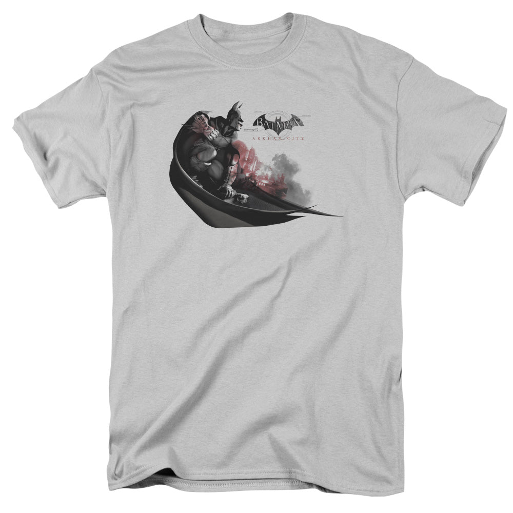 Arkham City - Ready To Pounce - Short Sleeve Adult 18/1 - Silver T-shirt