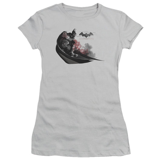 Arkham City - Ready To Pounce - Short Sleeve Junior Sheer - Silver T-shirt
