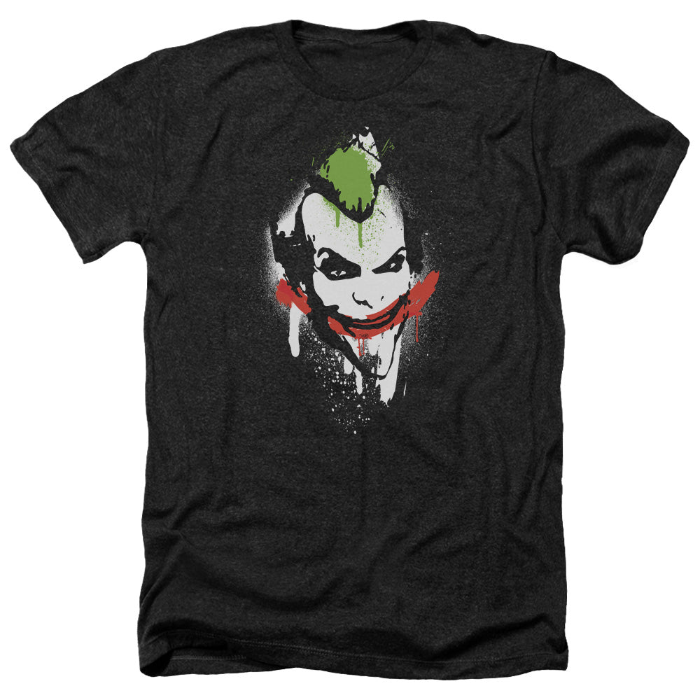 Arkham City - Spraypaint Smile - Adult Heather-black