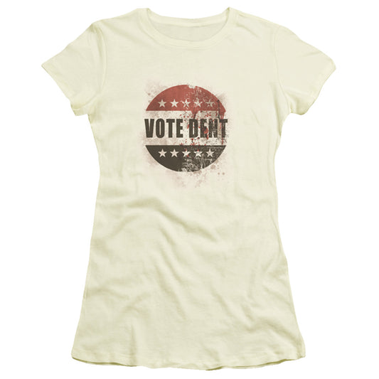 Arkham City - Vote Dent - Short Sleeve Junior Sheer - Cream T-shirt