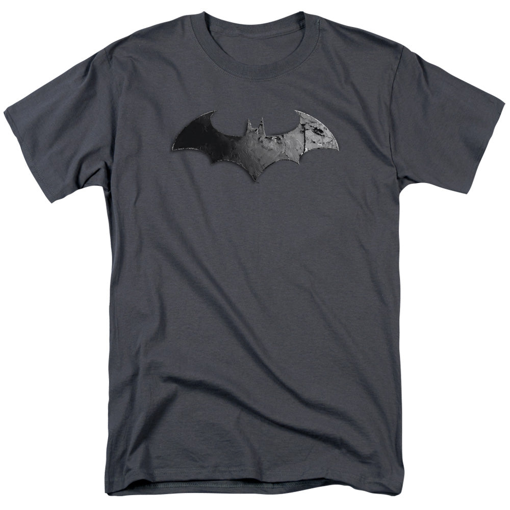Arkham City - Bat Logo - Short Sleeve Adult 18/1 - Charcoal T-shirt