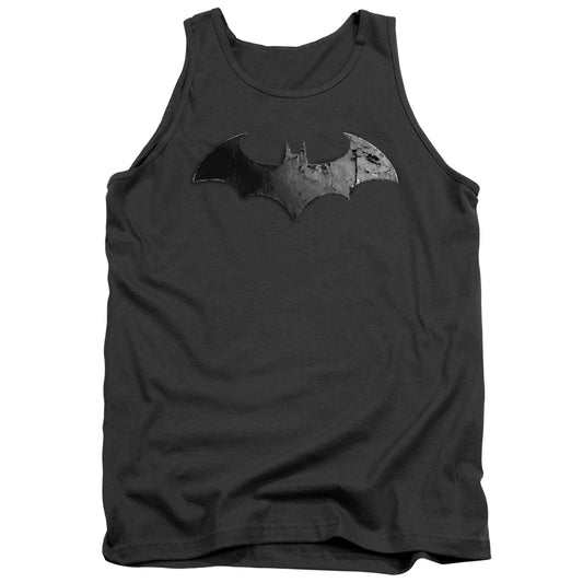 Arkham City - Bat Logo - Adult Tank - Charcoal