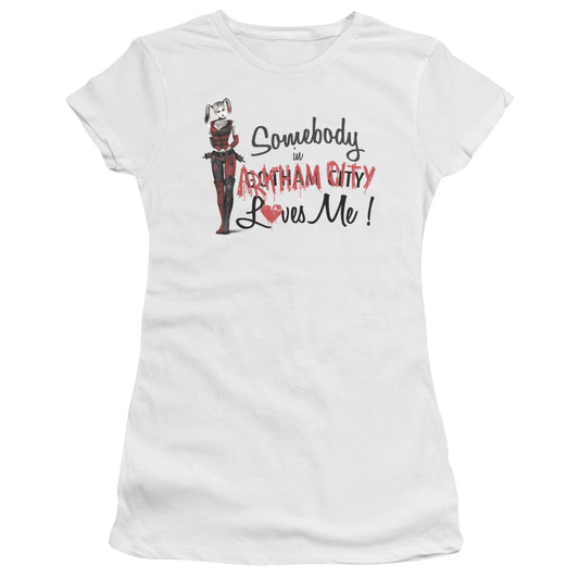 Arkham City - Somebody Loves Me - Short Sleeve Junior Sheer - White T-shirt