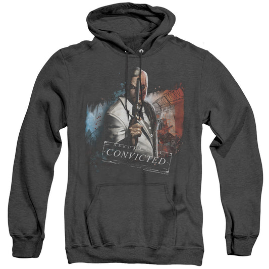 Arkham City - Two Face - Adult Heather Hoodie - Black