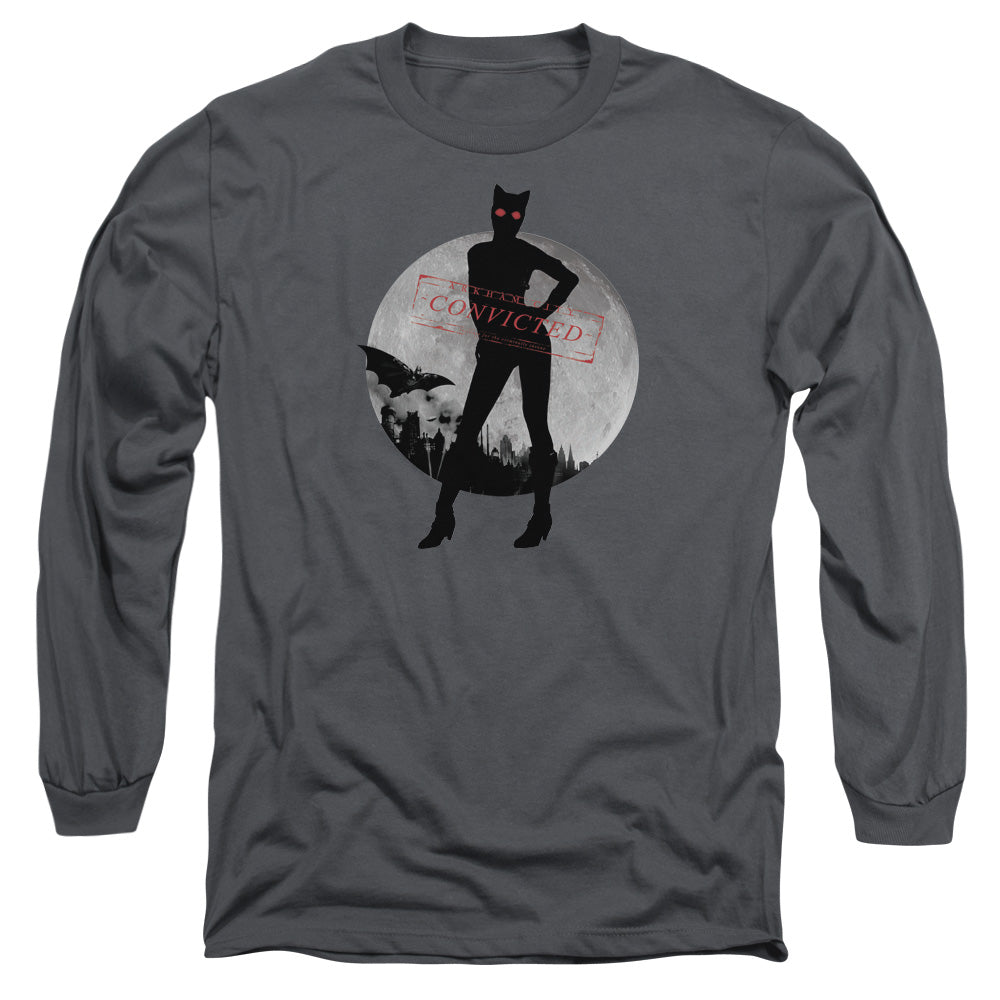 Arkham City - Catwoman Convicted - Long Sleeve Adult 18/1 - Charcoal T-shirt