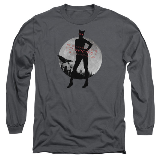 Arkham City - Catwoman Convicted - Long Sleeve Adult 18/1 - Charcoal T-shirt