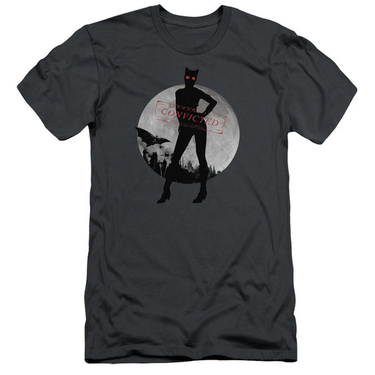 Arkham City - Catwoman Convicted - Short Sleeve Adult 30/1 - Charcoal T-shirt