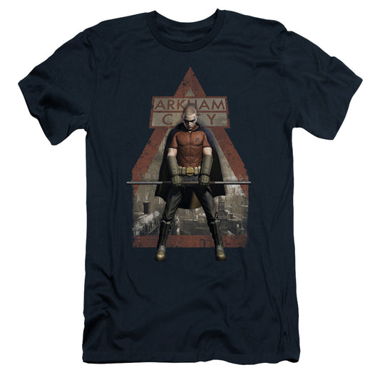 Arkham City - Arkham Robin - Short Sleeve Adult 30/1 - Navy T-shirt